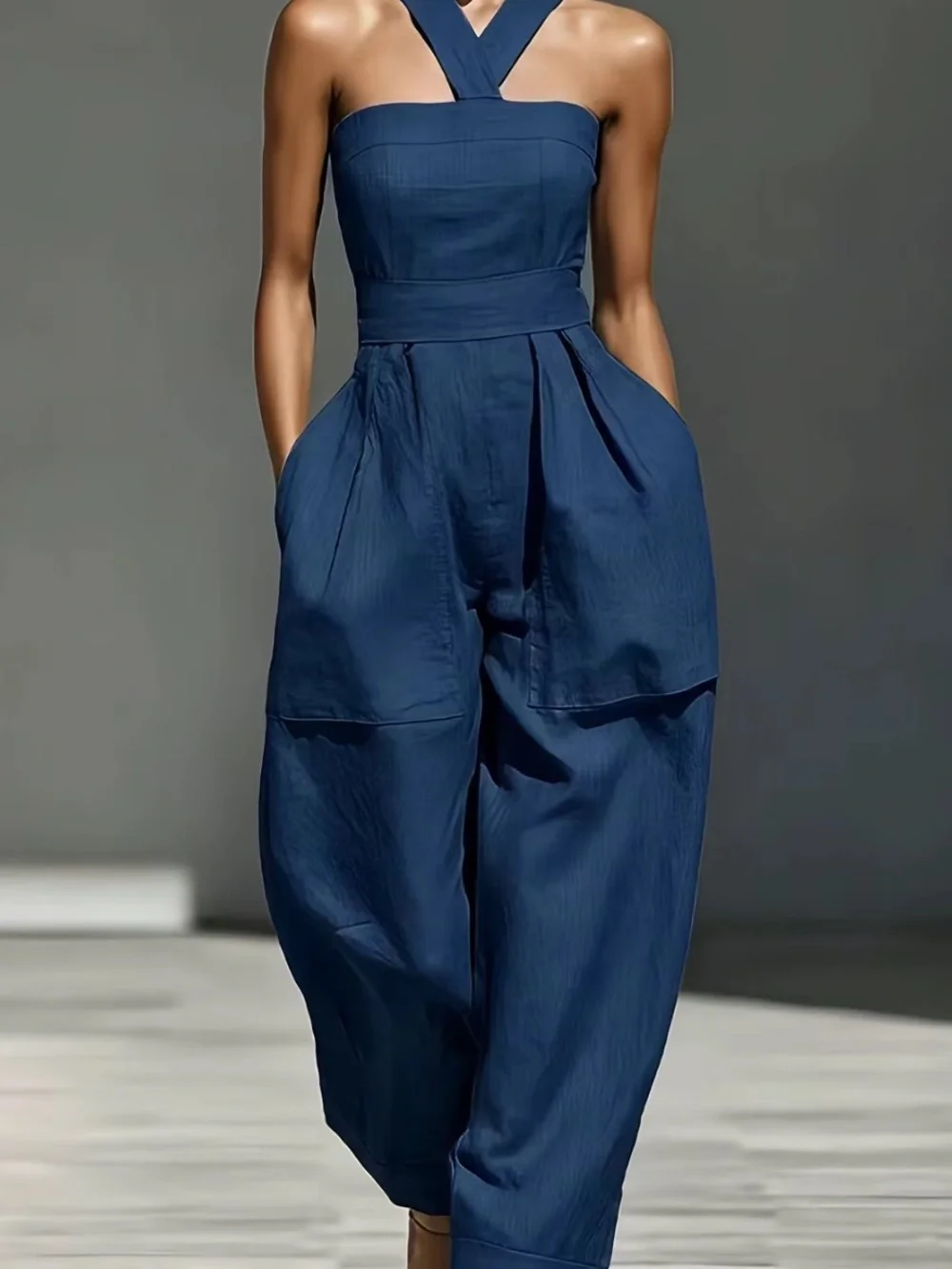 Navy blue jumpsuit